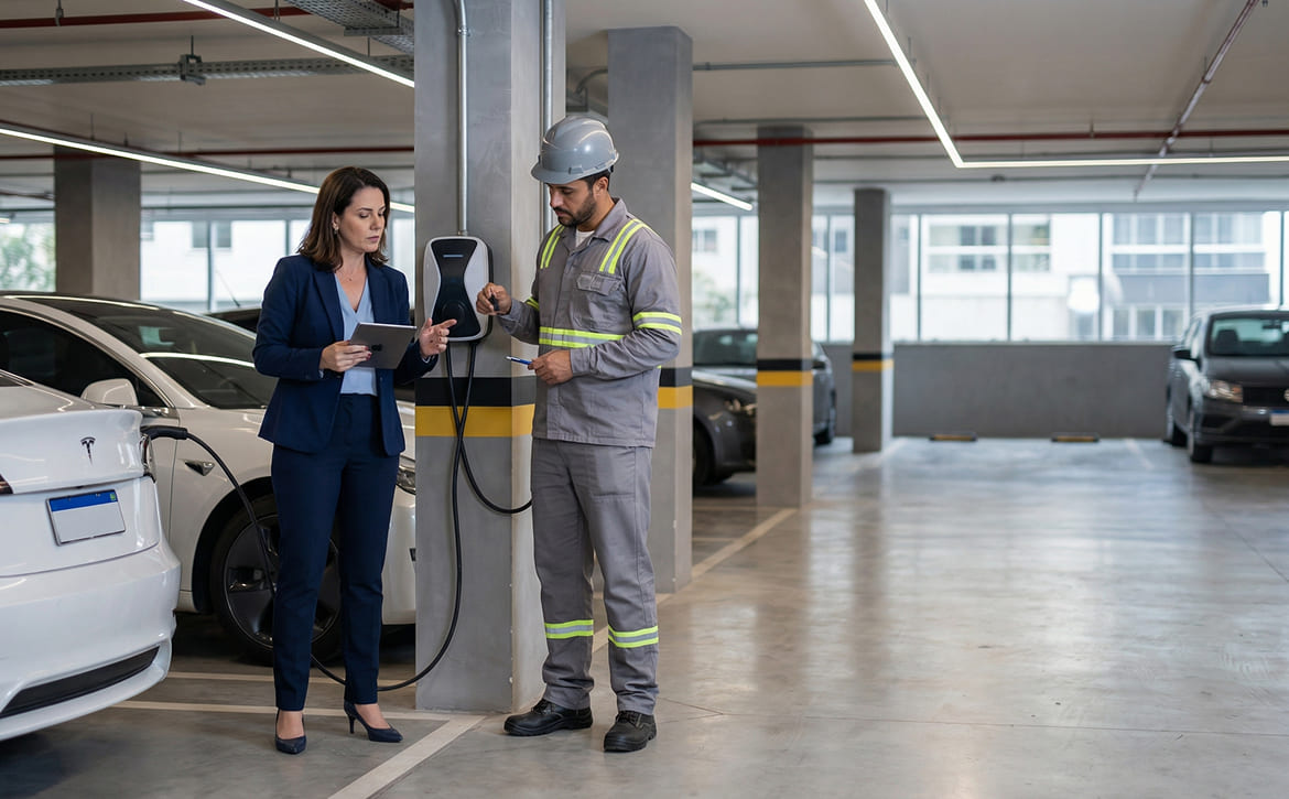 Instalação de carregadores de carro elétrico no condomínio: como fica com a nova norma técnica do Corpo de Bombeiros?